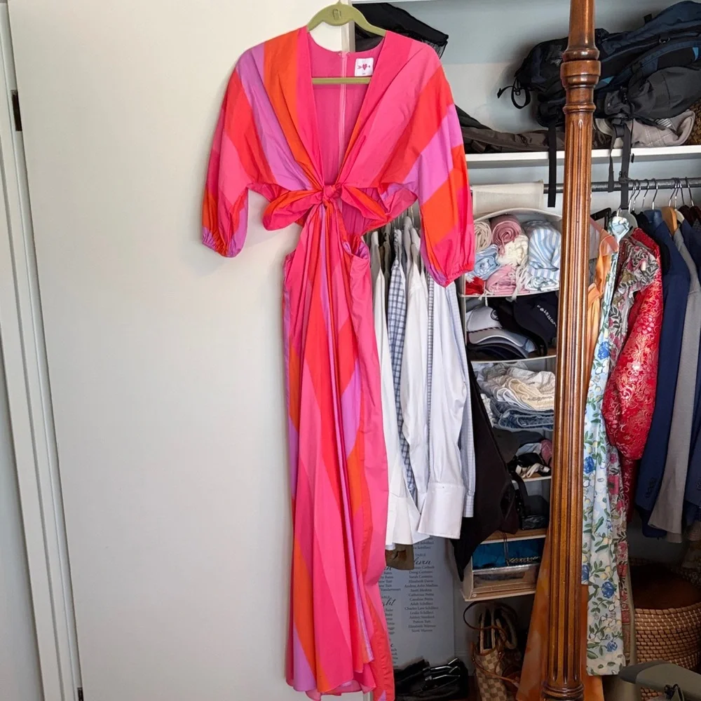 Buddy Love Pink and Orange Maxi Dress - Picture 2 of 5